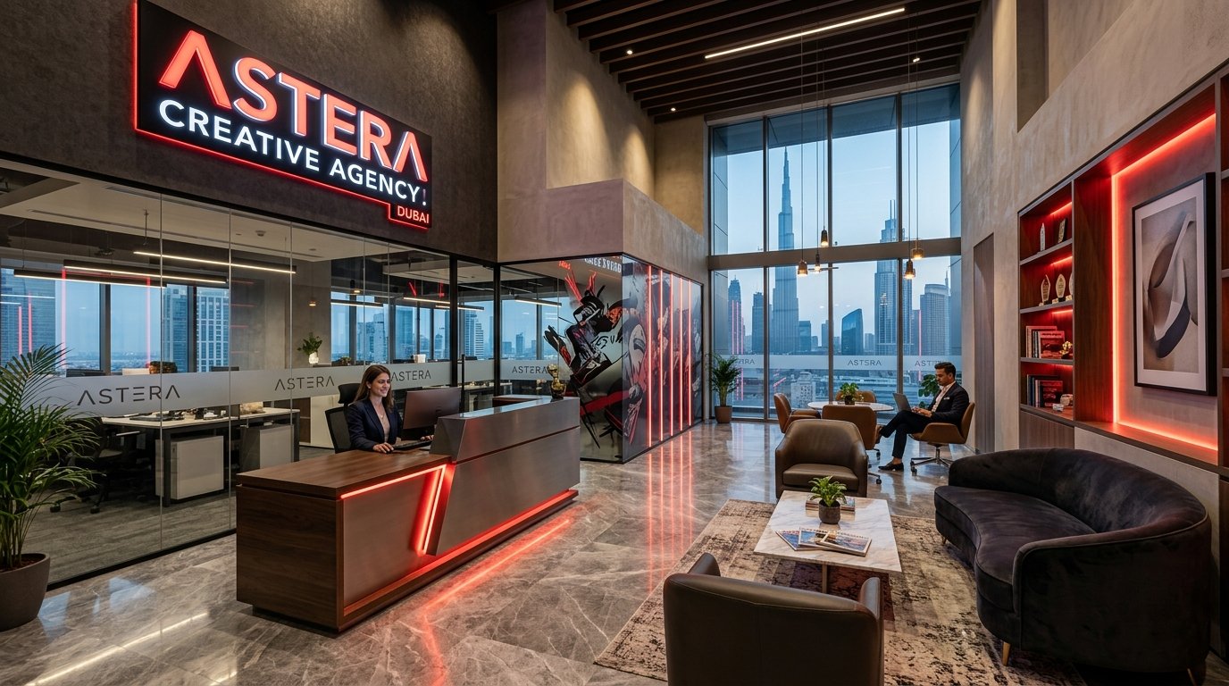 Astera Creative Agency Office Reception in Dubai